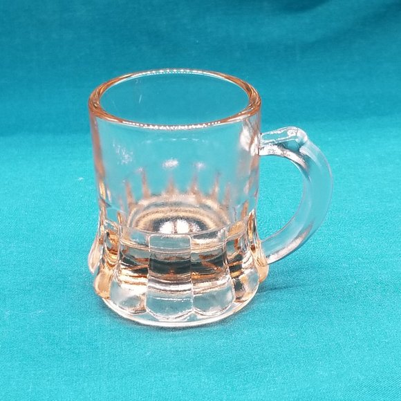 Dining Vintage Federal Glass Pink Mug Shot Glass Poshmark